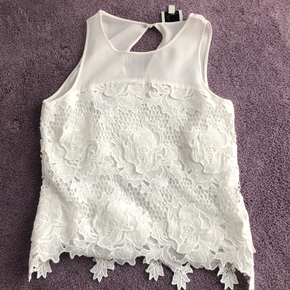 White floral tank top